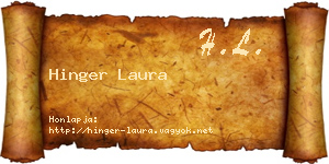Hinger Laura névjegykártya